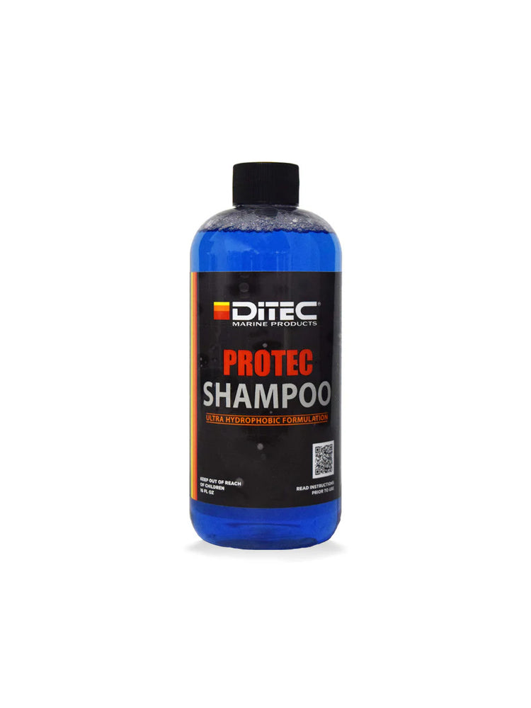 DiTEC Protec Shampoo bottle—low-foam maintenance wash for painted and gelcoat marine surfaces.